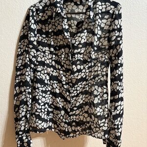 Vintage Versace Black and White Women's Top size M